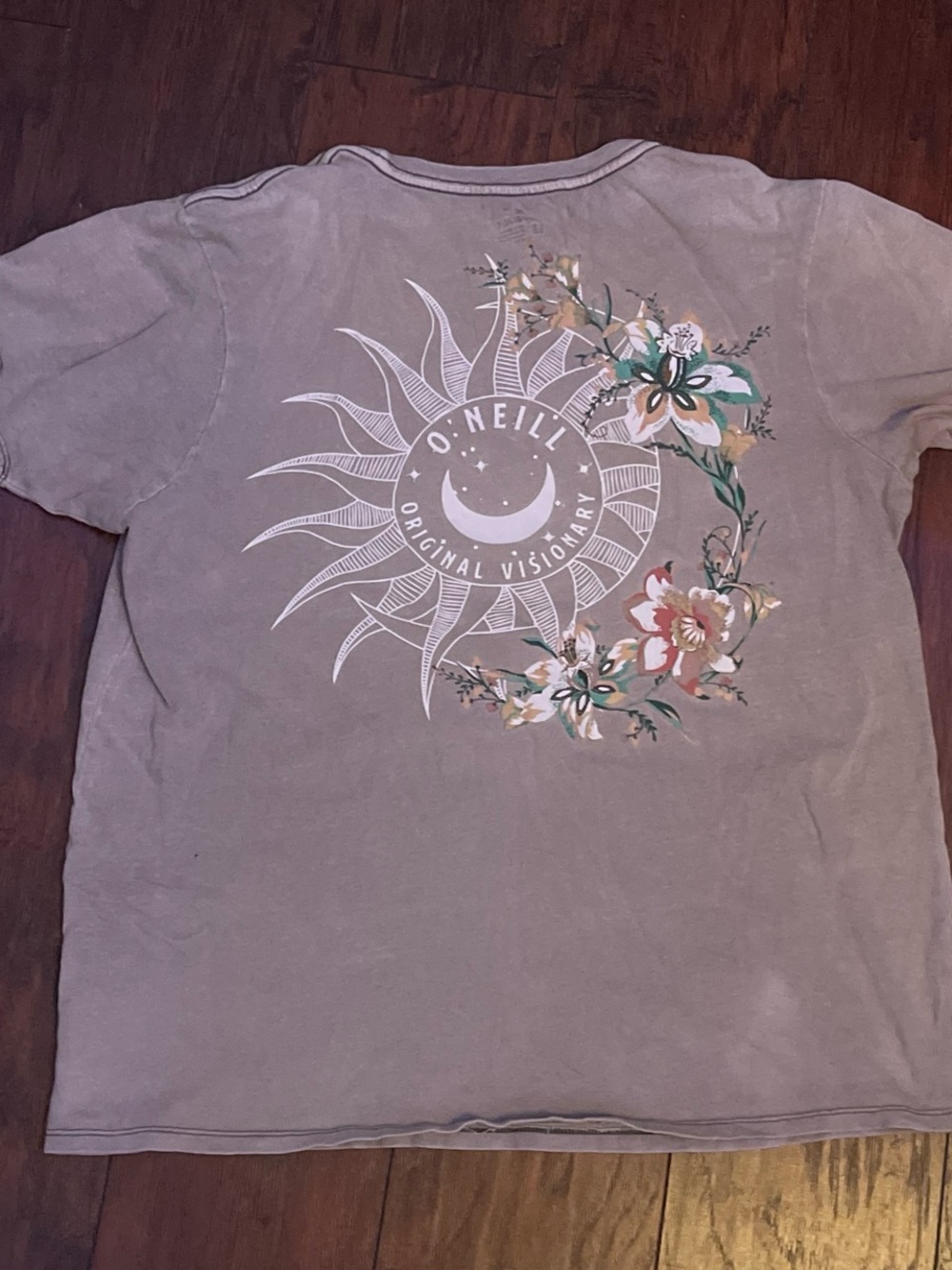 O'Neill Mauve Graphic Short Sleeve Tee with Floral Sunback